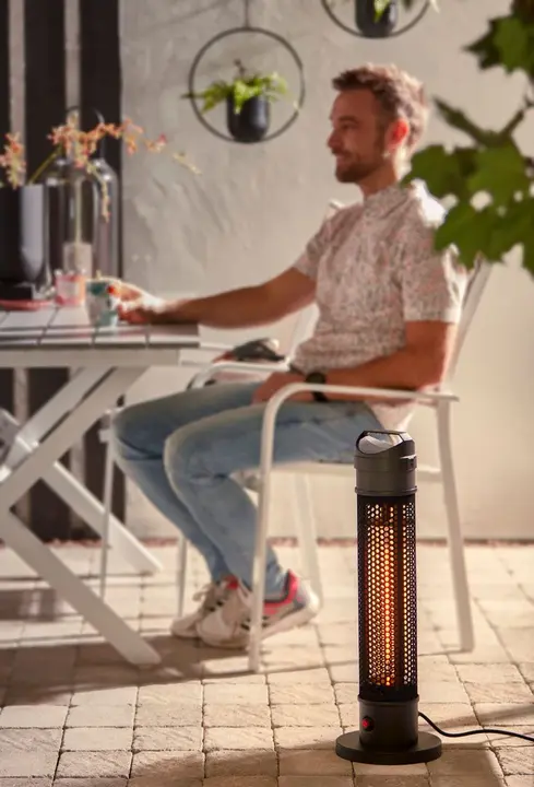 Yerde duran ısıtıcı 1000W, IP44, karbon fiber lamba ısıtma elemanlı
