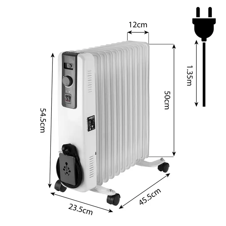 Yağlı radyatör 2500W 11 petek