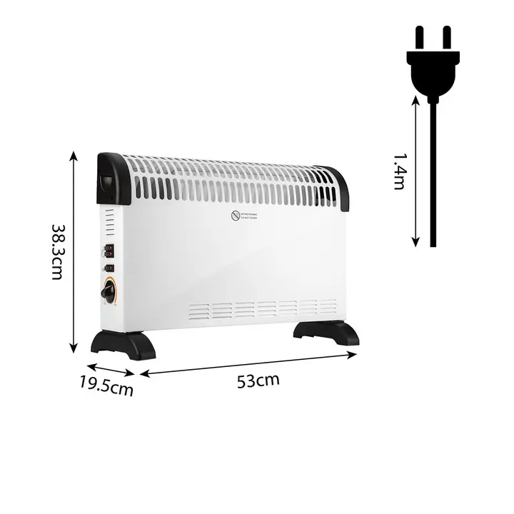 Termostatlı konvektör ısıtıcı 2000W, turbo