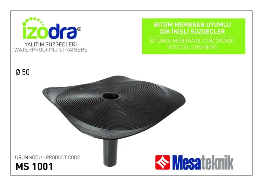 Bitumen-Membrane Compatible Vertical (Downpipe) Floor Drains