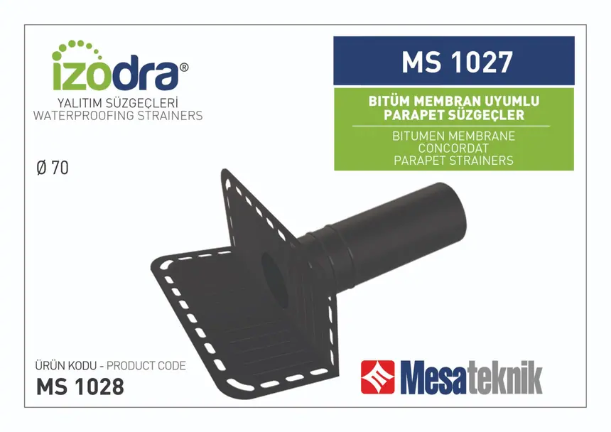 Bitüm Membran Uyumlu Parapet Süzgeçler