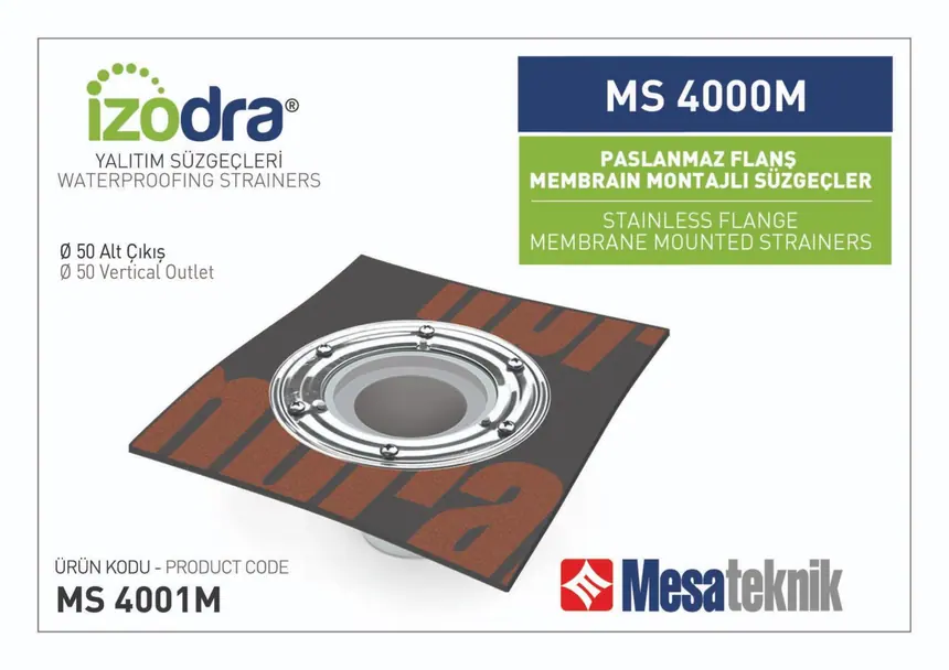 MS 4000M Membran Montajlı İzolasyon Uyumlu Süzgeçler
