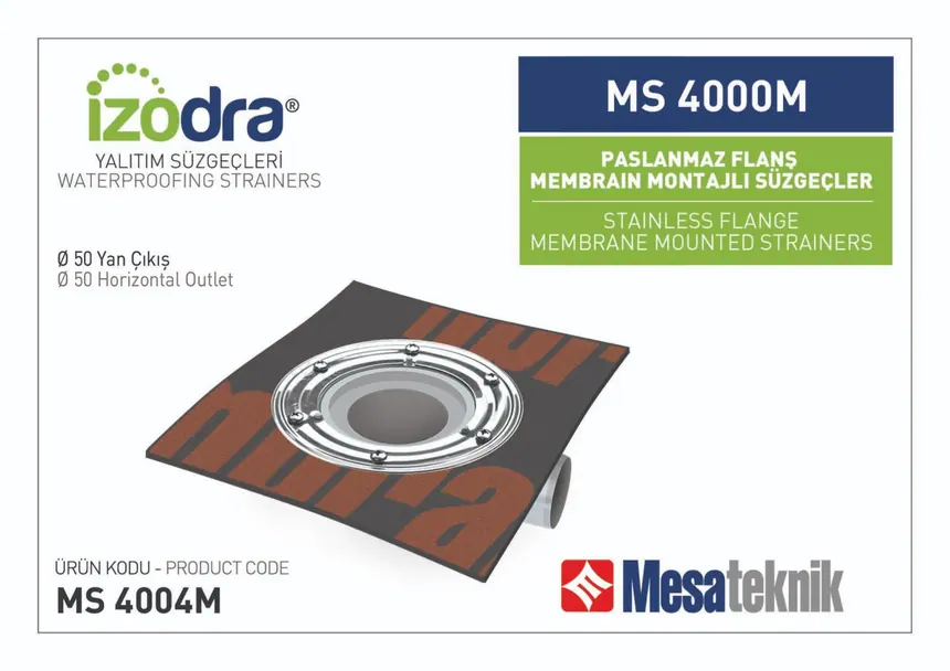 MS 4000M Membrane-Mounted Waterproofing Compatible Floor Drains