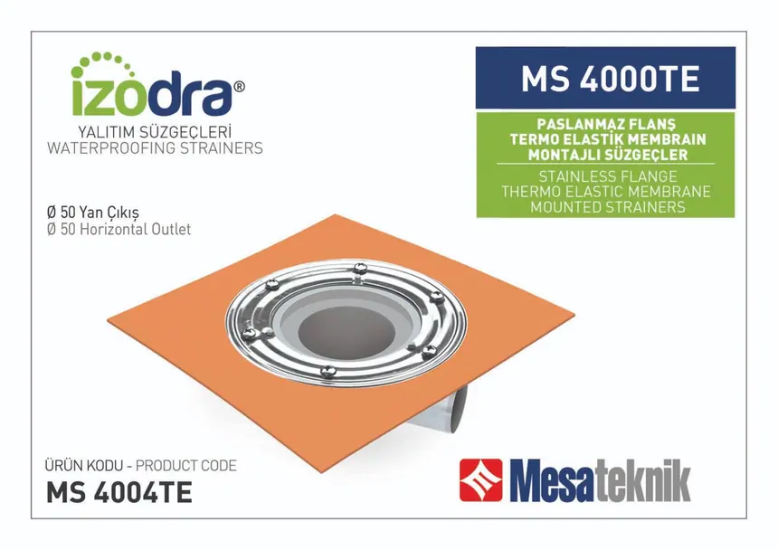MS 4000TE Thermo-Elastic Membrane Stainless Flange Mounted Floor Drains