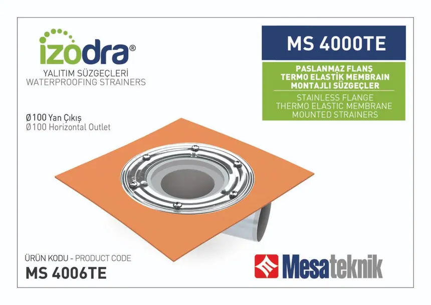 MS 4000TE Thermo-Elastic Membrane Stainless Flange Mounted Floor Drains