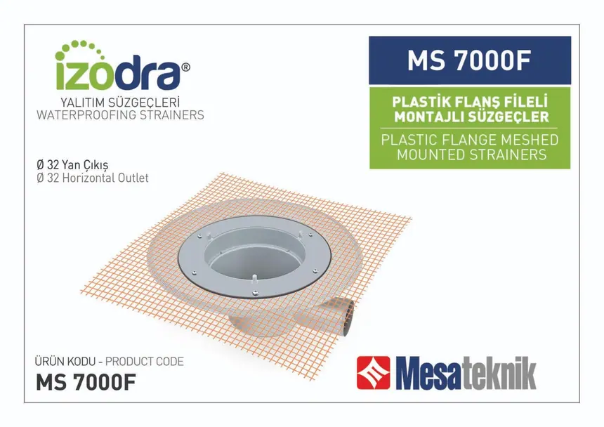 MS 7000F Mesh Plastic Flange Mounted Floor Drains