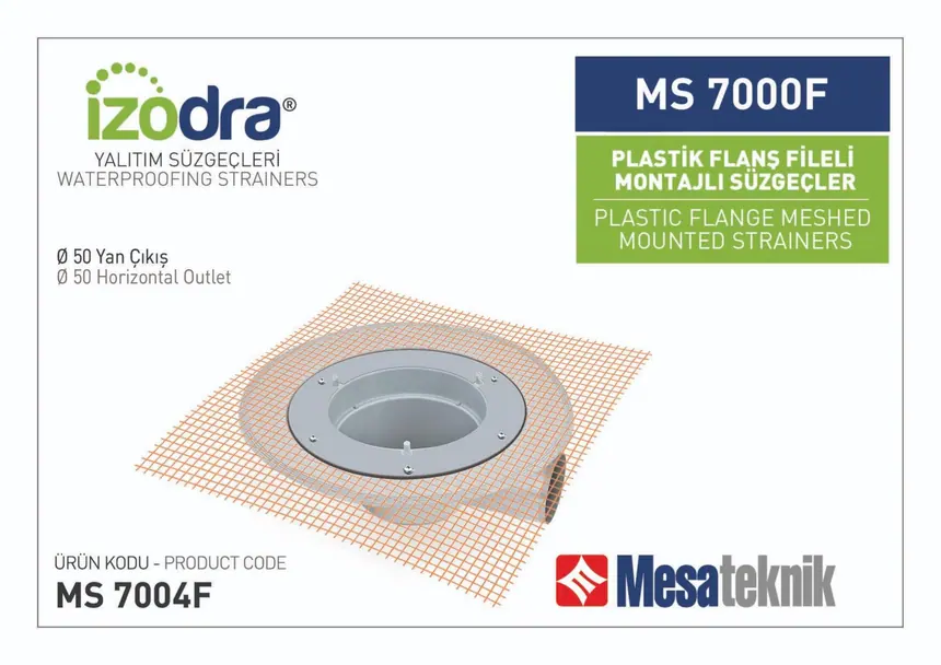 MS 7000F Mesh Plastic Flange Mounted Floor Drains
