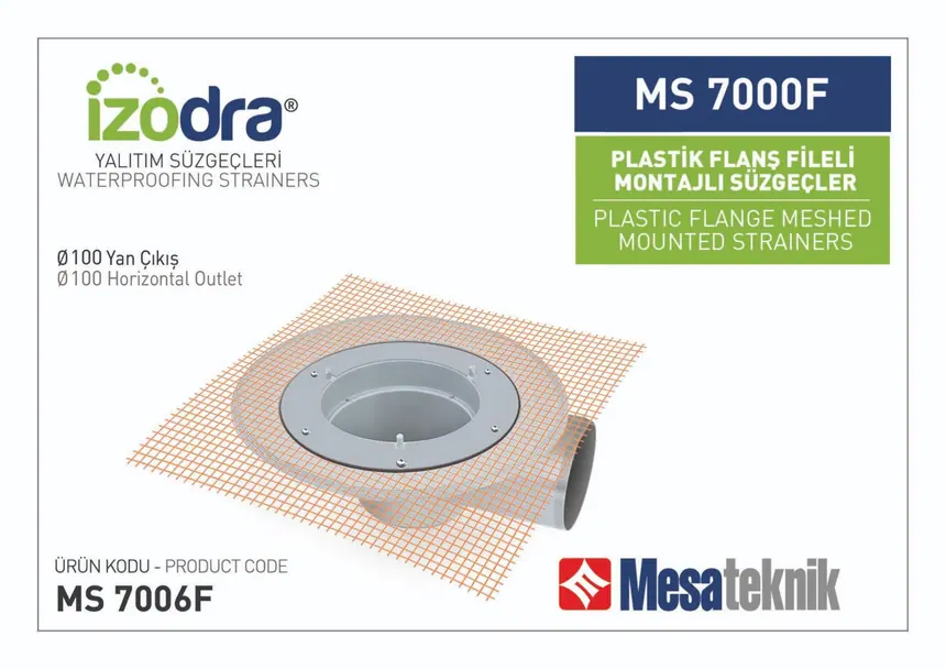 MS 7000F Mesh Plastic Flange Mounted Floor Drains