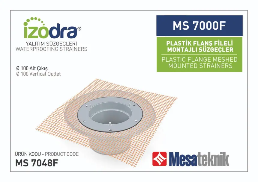 MS 7000F Mesh Plastic Flange Mounted Floor Drains