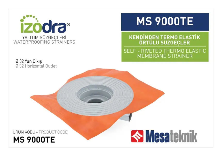 MS 9000TE Self-Riveted Membrane-Covered Floor Drains