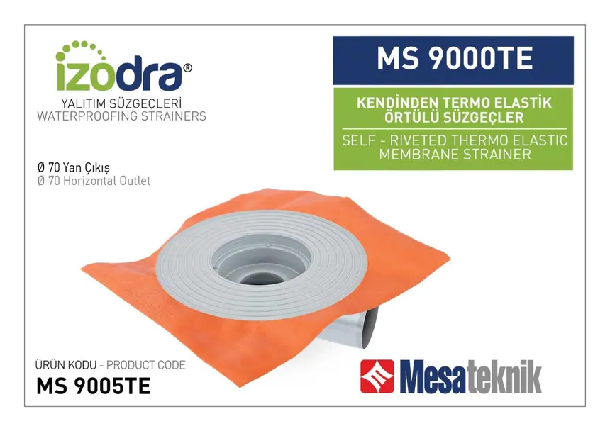 MS 9000TE Kendinden Perçinli Örtülü Süzgeçler