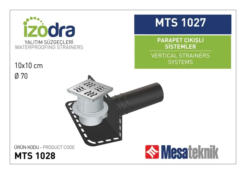 Bitüm Membran Uyumlu Parapet İkiz Gider Sistemler