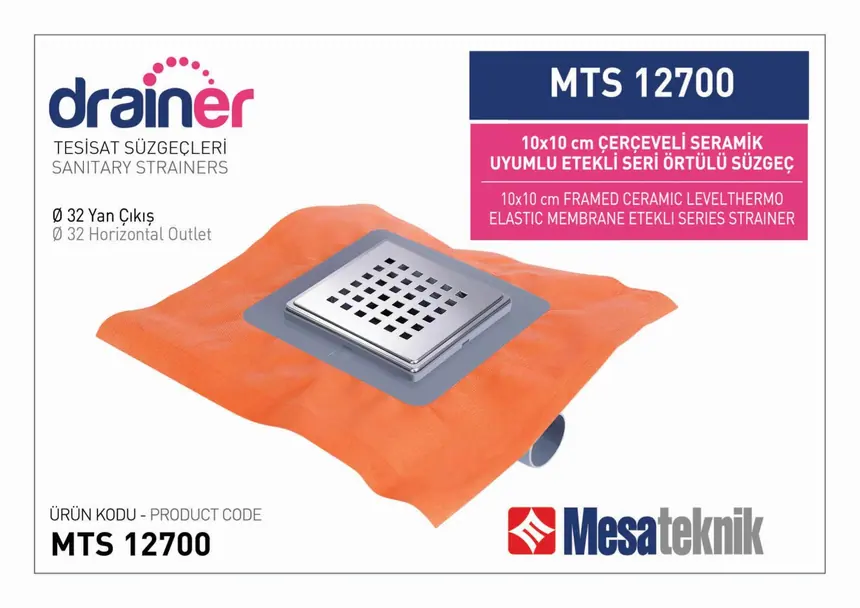 MTS 12700 Flanged Series Stainless Framed Membrane-Covered 10 cm