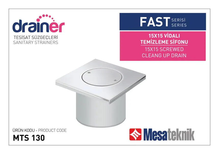 MTS 130 Fast Series 15 cm Temizleme Sifonu