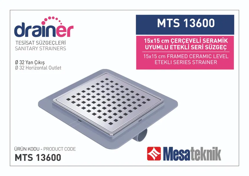 MTS 13600 Flanged Series Stainless Framed 15 cm