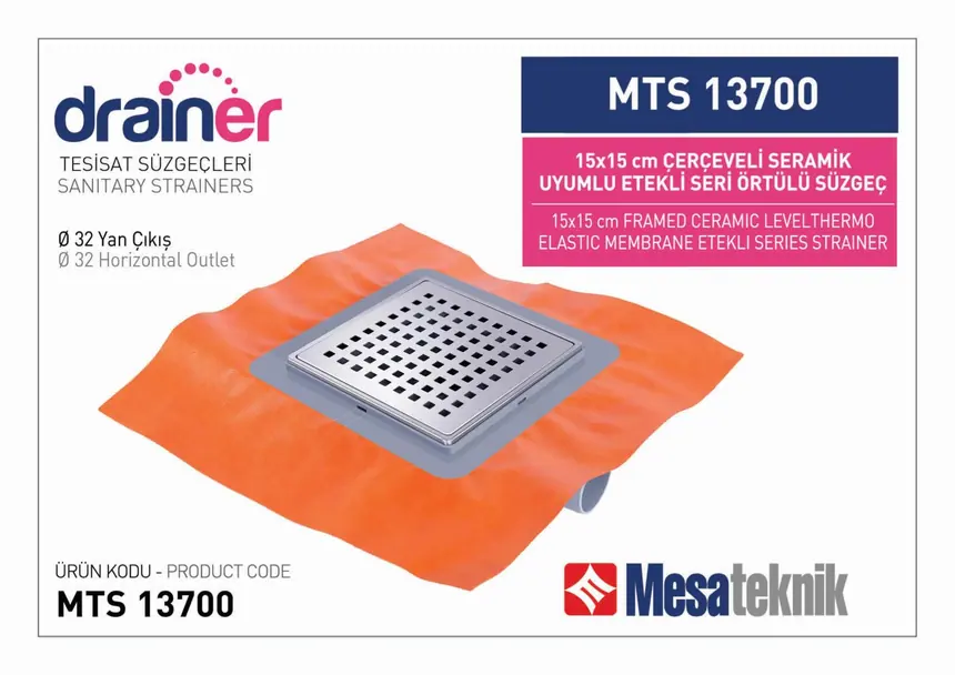MTS 13700 Flanged Series Stainless Framed Membrane-Covered 15 cm