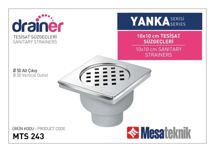 MTS 240 Yanka Series 10 cm Plumbing Drain