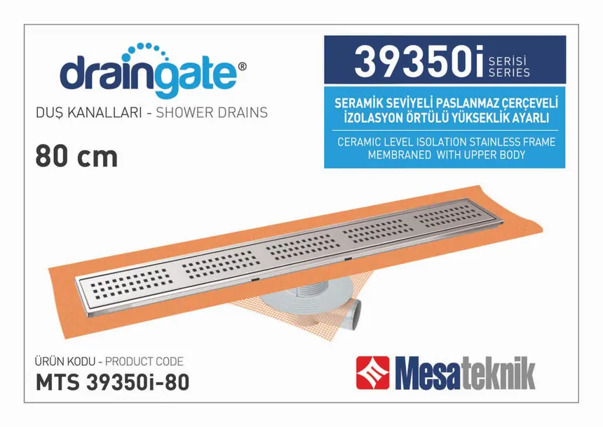 MTS 39350İ Seramik Seviyeli İzolasyon Örtülü Paslanmaz Çerçeveli Yükseklik Ayarlı