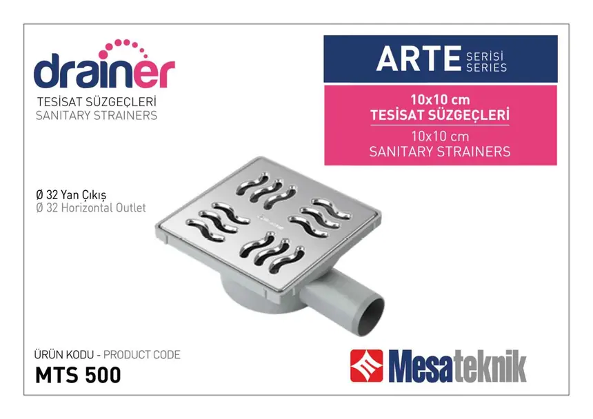 MTS 500 Arte Series 10 cm Plumbing Drain