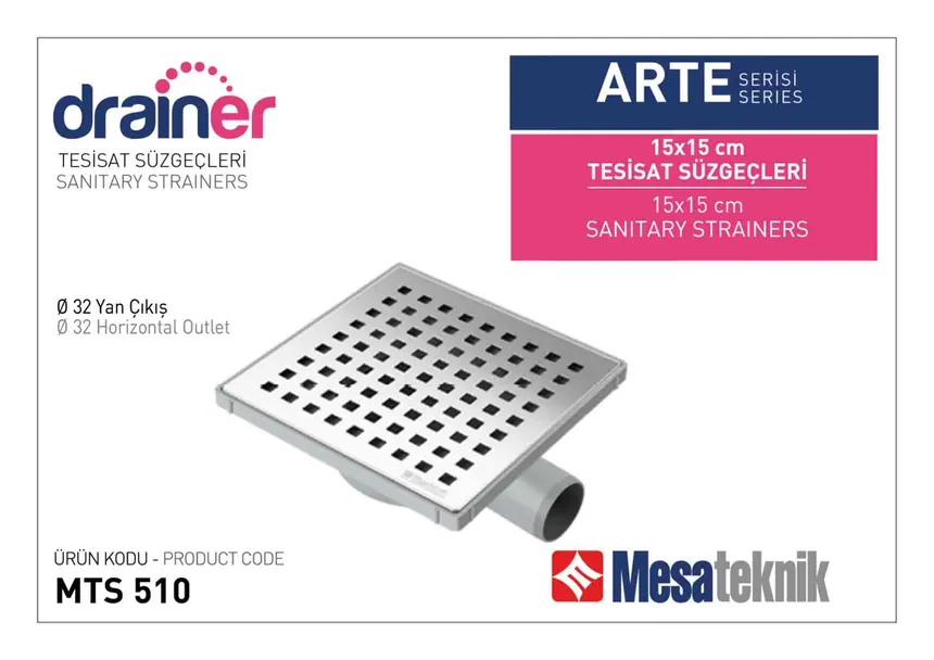 MTS 510 Arte Series 15 cm Plumbing Drain