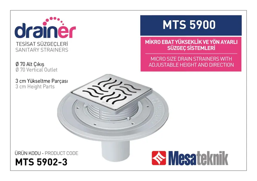 MTS 5900 Micro Size Height- & Direction-Adjustable Plumbing Systems