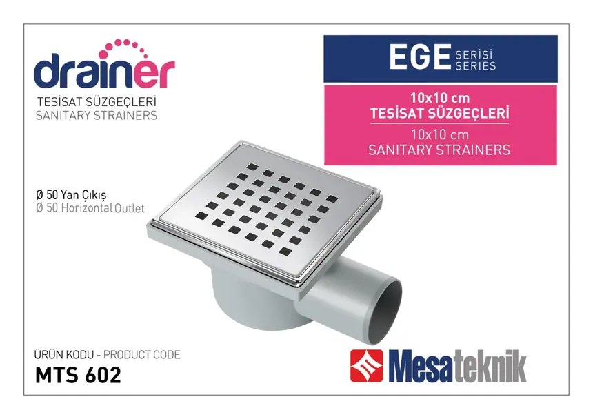 MTS 600 Ege Serisi 10 cm Tesisat Süzgeci
