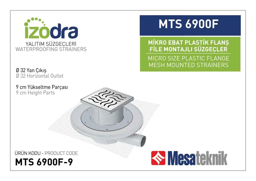 MTS 6900F Fileli Plastik Flanş Montajlı Süzgec Sistemleri Mikro Ebat