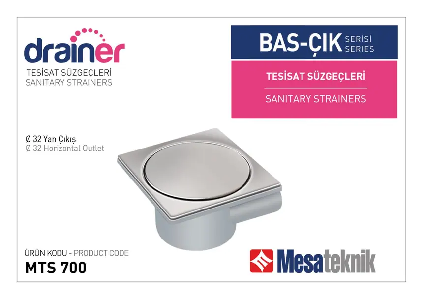 MTS 700 Push-Open Series Plumbing Drain