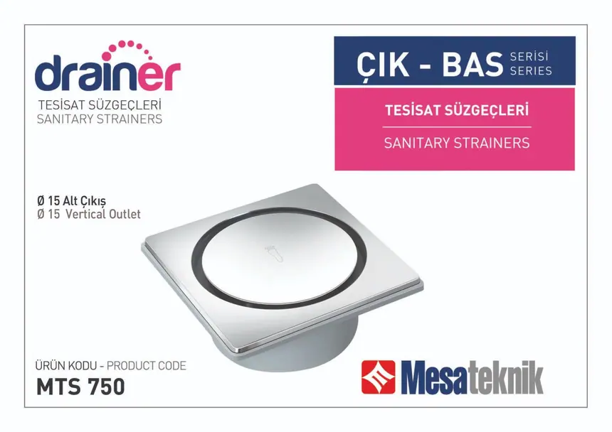 MTS 750 Cik Bas Series 15 cm Stainless Cover
