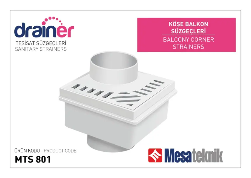 Corner Balcony Floor Drains