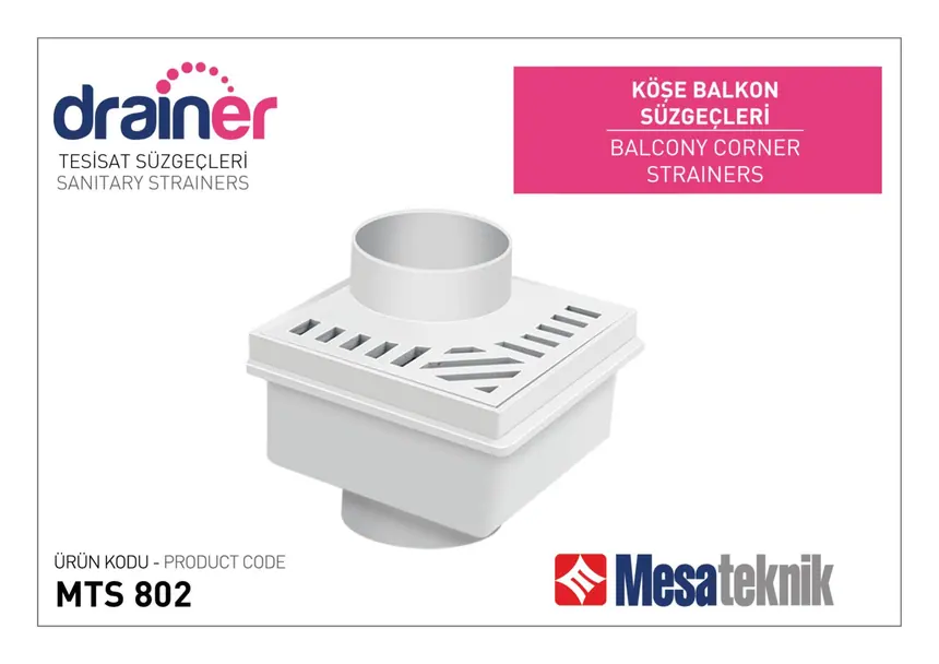Corner Balcony Floor Drains