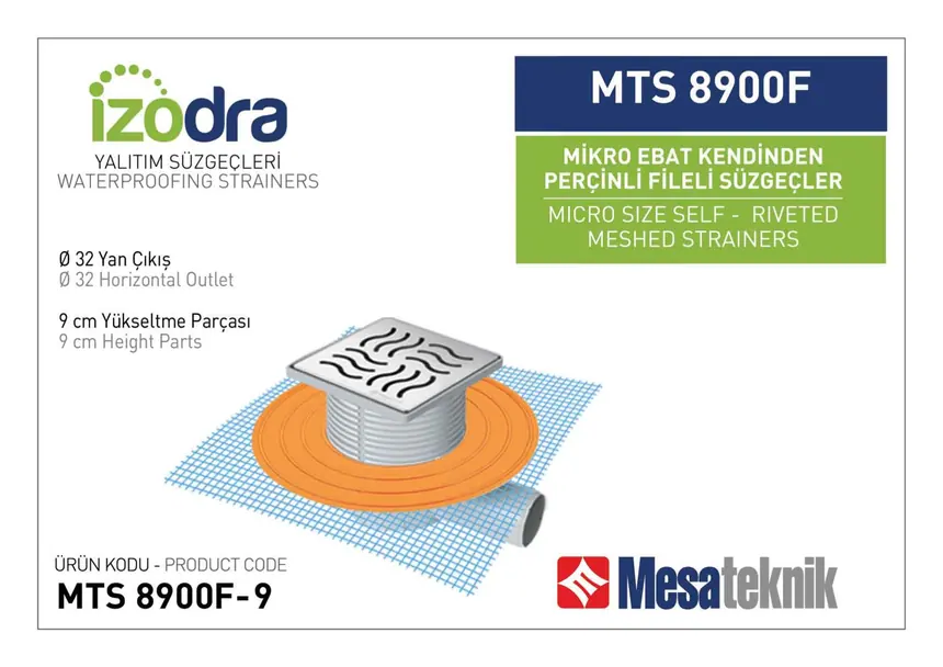 MTS 8900F Kendinden Percinli Fileli Suzgec Sistemleri Mikro Ebat