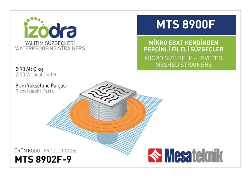 MTS 8900F Kendinden Percinli Fileli Suzgec Sistemleri Mikro Ebat