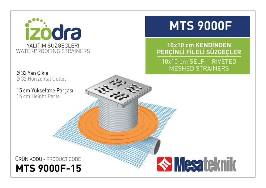 MTS 9000F Kendinden Riveted Mesh Drain Systems 10 cm