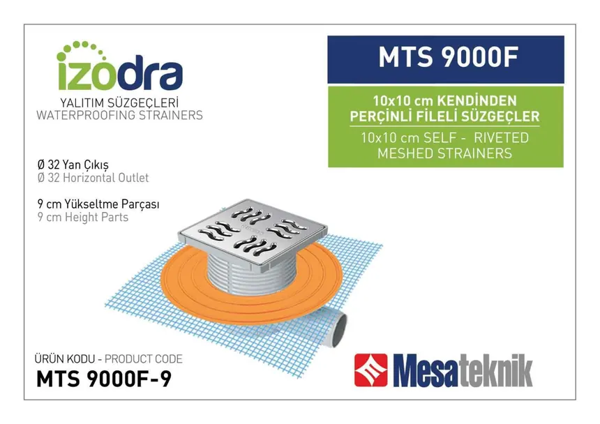 MTS 9000F Kendinden Riveted Mesh Drain Systems 10 cm
