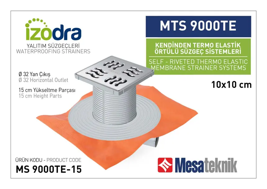 MTS 9000TE Kendinden Riveted Membrane-Covered Drain Systems 10 cm