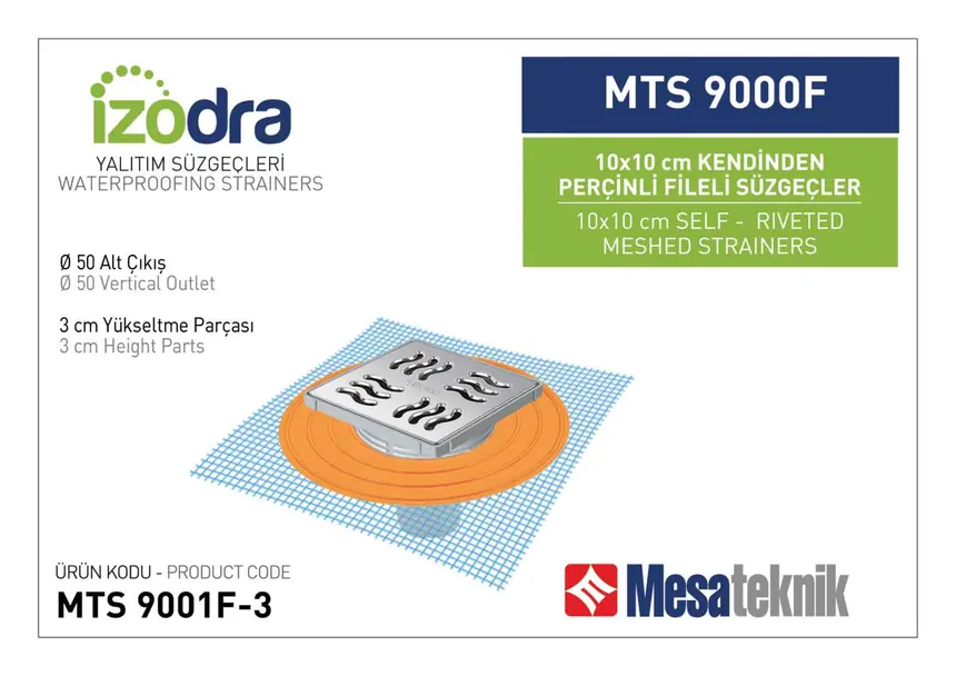 MTS 9000F Kendinden Riveted Mesh Drain Systems 10 cm