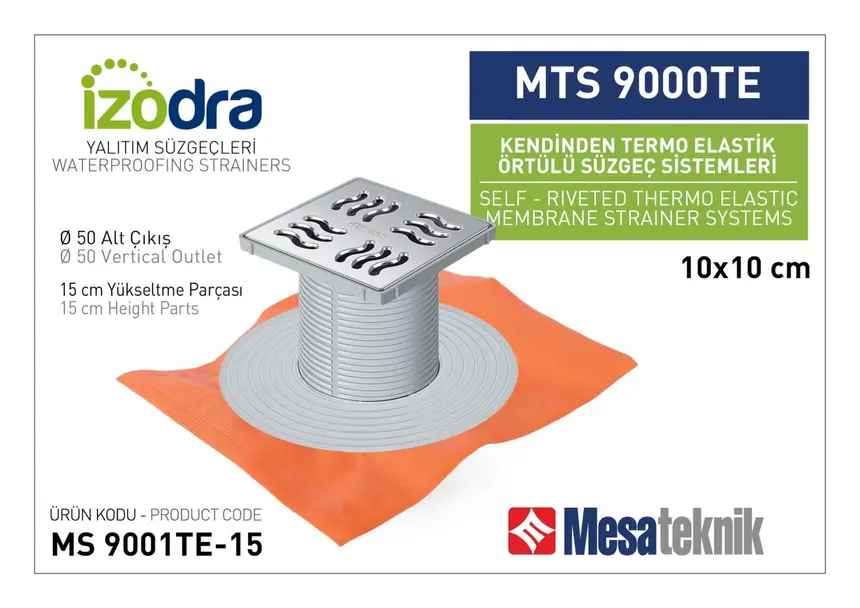 MTS 9000TE Kendinden Riveted Membrane-Covered Drain Systems 10 cm