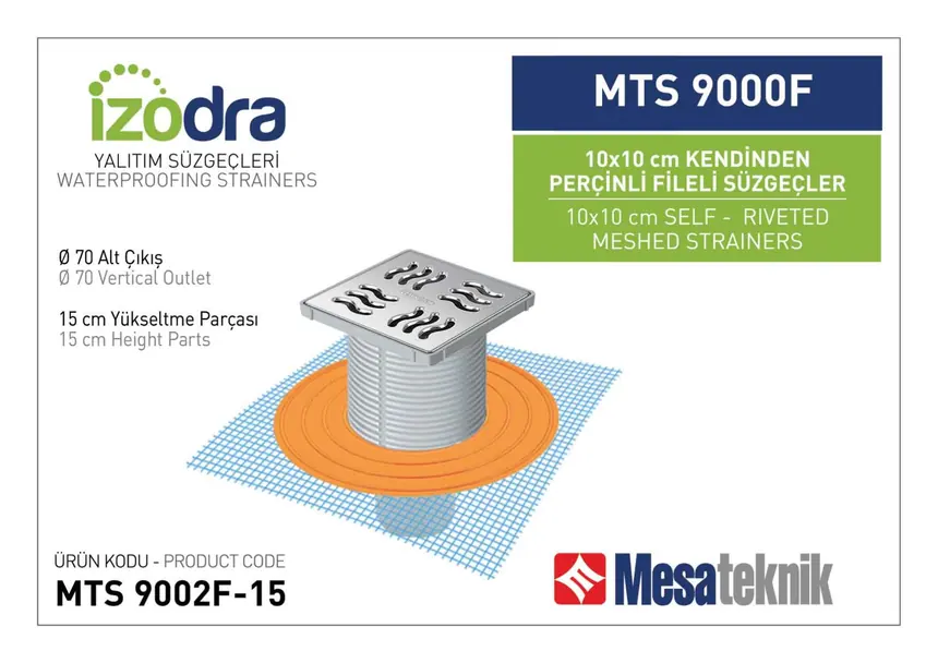 MTS 9000F Kendinden Riveted Mesh Drain Systems 10 cm