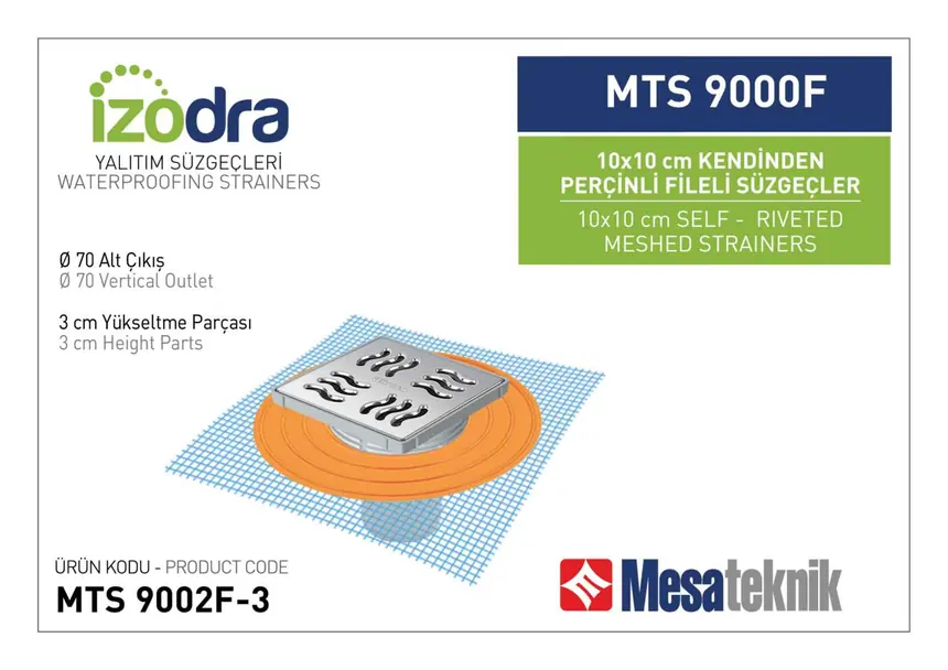 MTS 9000F Kendinden Riveted Mesh Drain Systems 10 cm