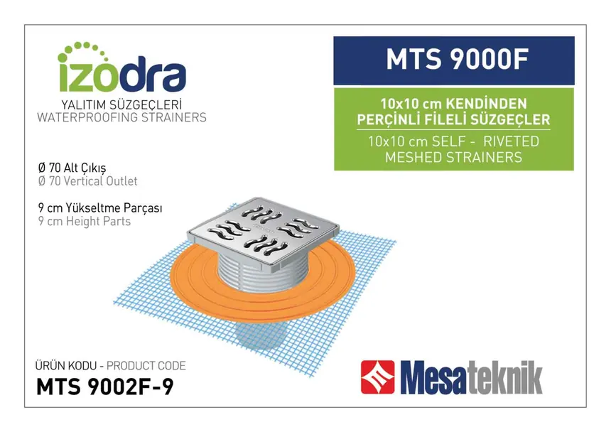 MTS 9000F Kendinden Riveted Mesh Drain Systems 10 cm