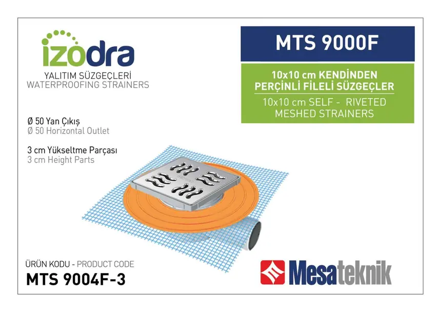 MTS 9000F Kendinden Riveted Mesh Drain Systems 10 cm