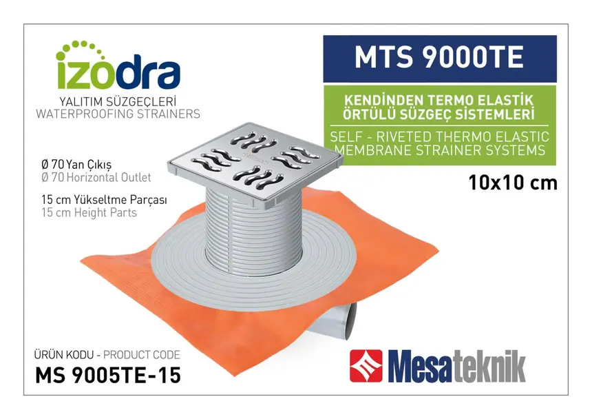 MTS 9000TE Kendinden Riveted Membrane-Covered Drain Systems 10 cm