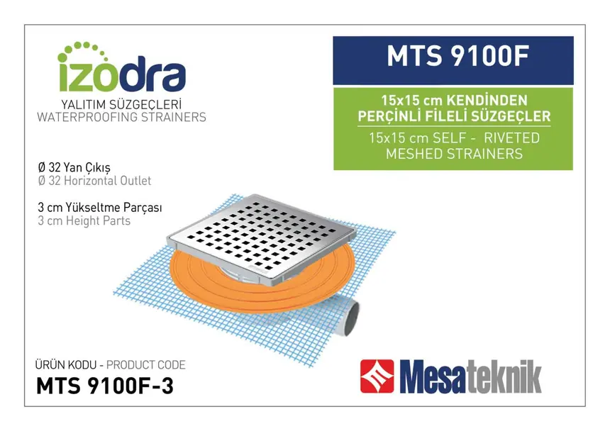 MTS 9100F Kendinden Riveted Mesh Drain Systems 15 cm