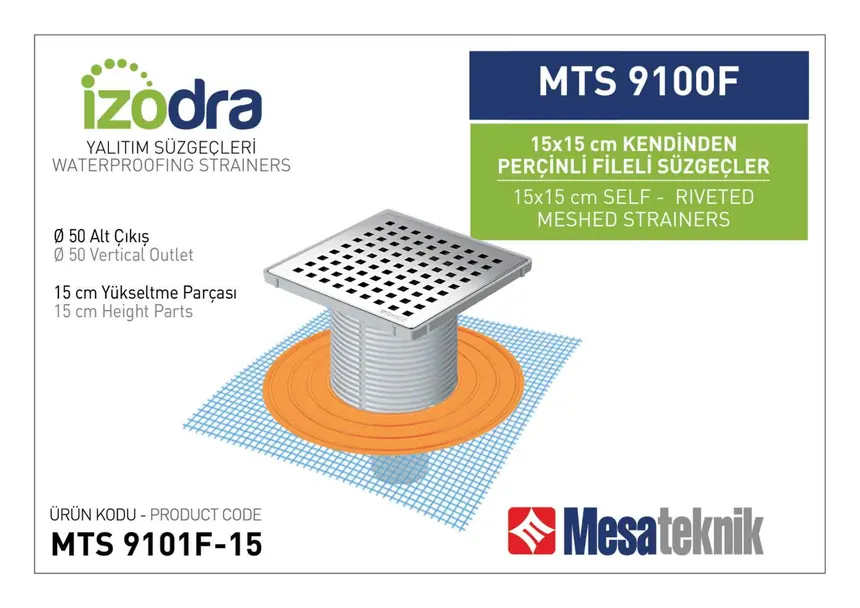 MTS 9100F Kendinden Riveted Mesh Drain Systems 15 cm