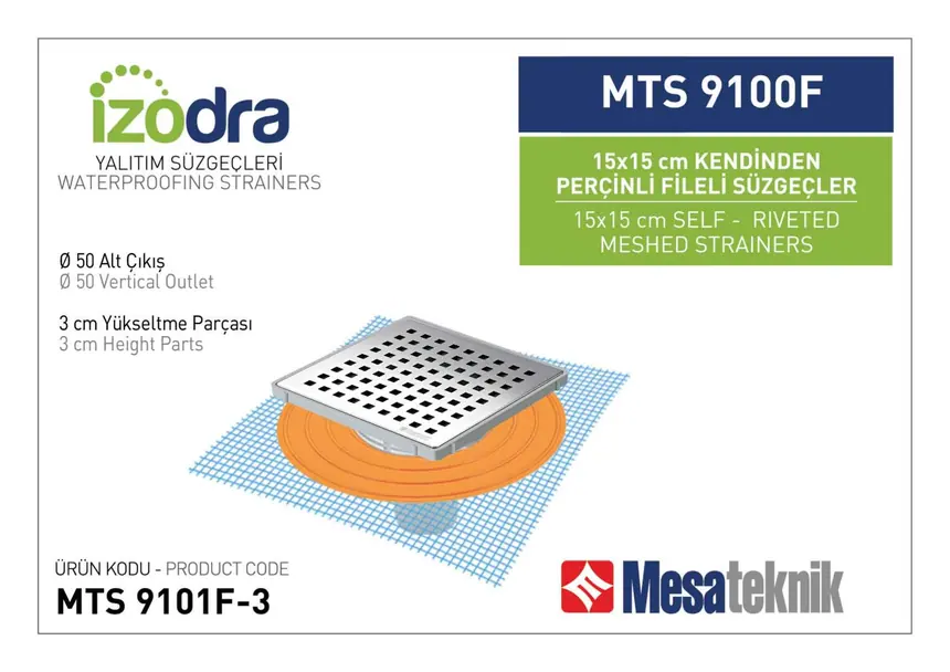 MTS 9100F Kendinden Riveted Mesh Drain Systems 15 cm