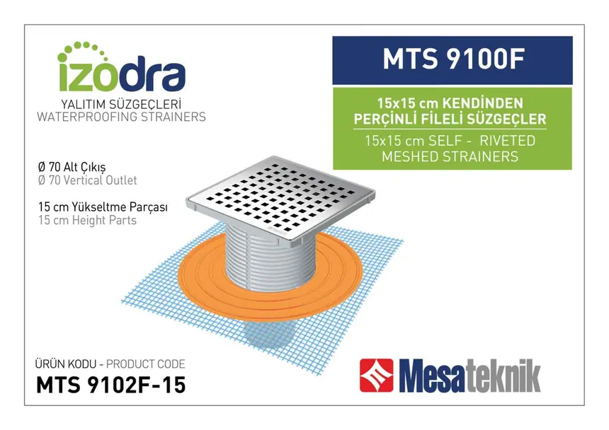 MTS 9100F Kendinden Riveted Mesh Drain Systems 15 cm