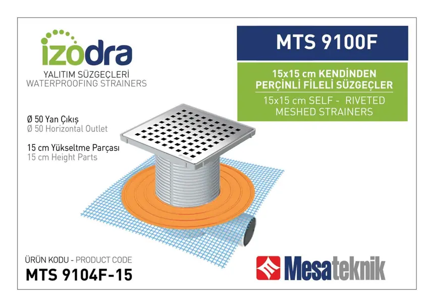 MTS 9100F Kendinden Riveted Mesh Drain Systems 15 cm