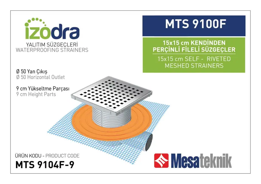 MTS 9100F Kendinden Riveted Mesh Drain Systems 15 cm