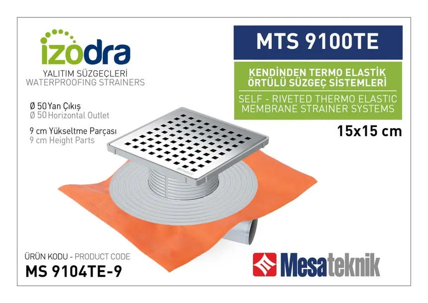 MTS 9100TE Kendinden Percinli Örtülü Suzgec Sistemleri 15 cm